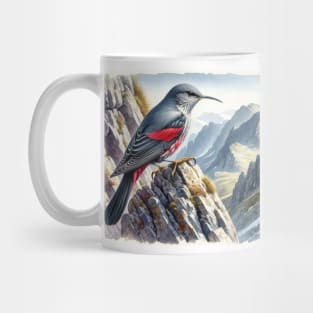 Colorful Wallcreeper - Watercolor Bird Mug